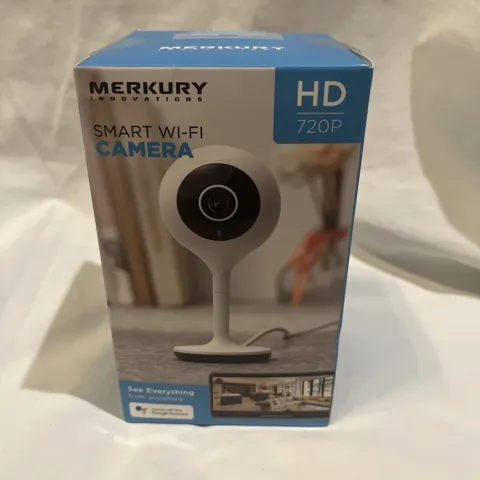 Merkury Innovations Smart Wi-Fi Security Camera HD 720p Works with Alexa Google