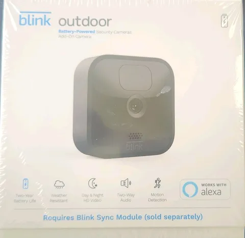 Blink Outdoor Wireless Wi-Fi HD Camera, Night Vision, Motion, 2 Way Audio, 1 Cam