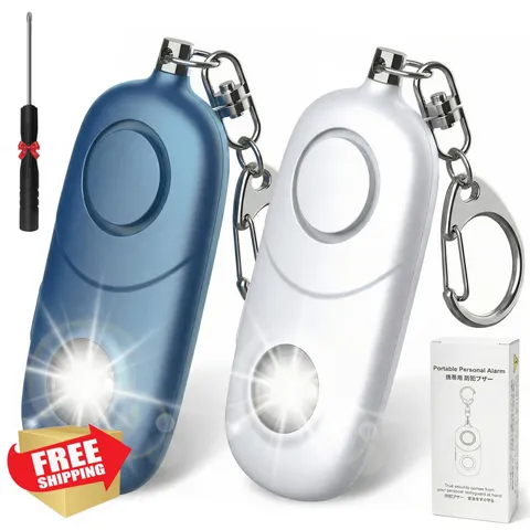 Qoosea 135dB Personal Alarm for Women Keychain Emergency Siren Light