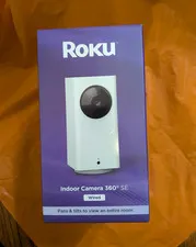 Roku Indoor Camera 360° SE 1080p Wi-Fi/Wired Pan Tilt Motion Tracking White