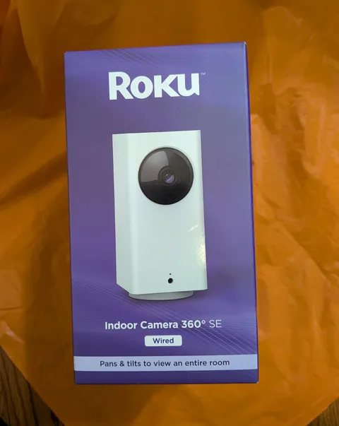 Roku Indoor Camera 360° SE 1080p Wi-Fi/Wired Pan Tilt Motion Tracking White