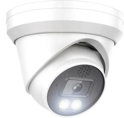 6MP Full Color Night Vision ColorVu Turret Dome IP with Visible White LED Lig...