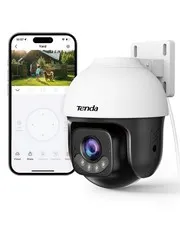5MP QHD Outdoor Pan/Tilt Wi-Fi Security Camera, 360° Full Coverage, Color Nig...
