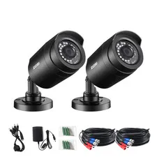 2 Pack 1080P 2MP HD TVI Bullet Security Cameras for Outdoor Indoor Surveillance,