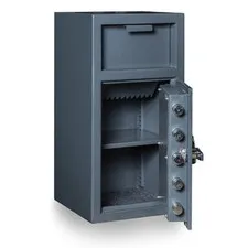 Hollon FD-2714K Depository Safe, B-Rated, Dual Key, Anti-Fish, 115 lb, Bolt-Down