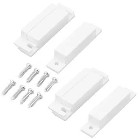 2 Sets Home Wired Alarm Security Magnetic Door Contact Reed Sensor Switch, White