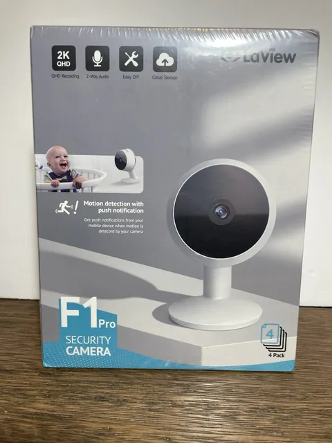 LaView Security NWB Camera Complete 4-Room Home Security System HD Smart Cams