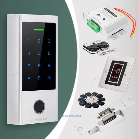 HOMSECUR Weatherproof IP66 APP WIFI Fingerprint PIN Access Control Touch Keypad