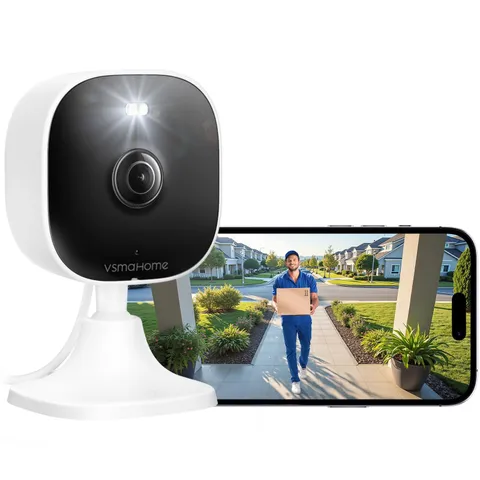 4MP Cameras for Home Security with Audio and Video Indoor Security Camera for