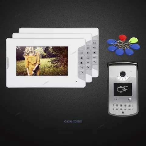 7" Hands-free Video Door Phone Intercom System with Mute Mode for Home Security