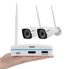 8CH Expandable Mini NVR Security System 2K Outdoor Cameras 2pcs + 1pcs