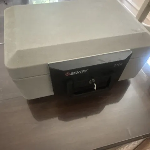 Sentry 2100 Portable Fire Safe 30 Min Rated Key Lock Box Gray/Black