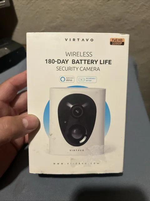 Virtavo Wire-Free Battery Powered Indoor/Outdoor Security Camera