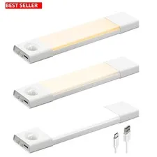 Versatile 3 Pack of 8” Motion Sensor LED Closet Lights - 3 Color Temperatures