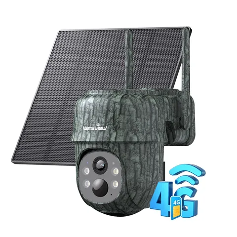 Wansview 4G LTE Cellular Solar Security Cameras Wireless Outdoor No WiFi 2K