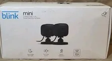 Blink 2pk Mini Compact Indoor Plug-In Smart Security Camera 1080p HD Alexa New