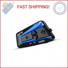 LEXIN B4FM Motorcycle Bluetooth Headset, 10 Riders Helmet Bluetooth Intercom, Un