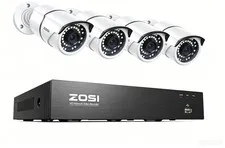 ZOSI 8CH PoE 4K NVR 3K Security Camera System Motion Alert IR 120ft Night Vision