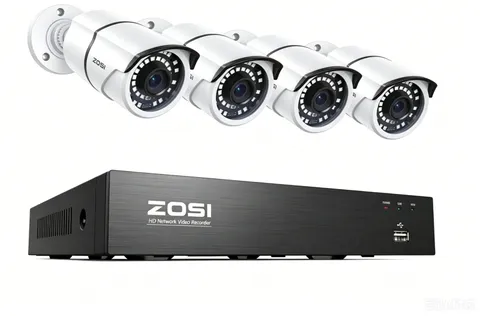 ZOSI 8CH PoE 4K NVR 3K Security Camera System Motion Alert IR 120ft Night Vision