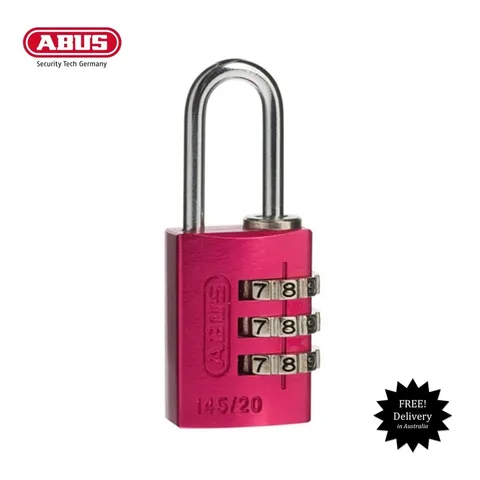 ABUS Padlock 20mm - Resettable Combination Padlocks-PINK-Free Post-14520PINK