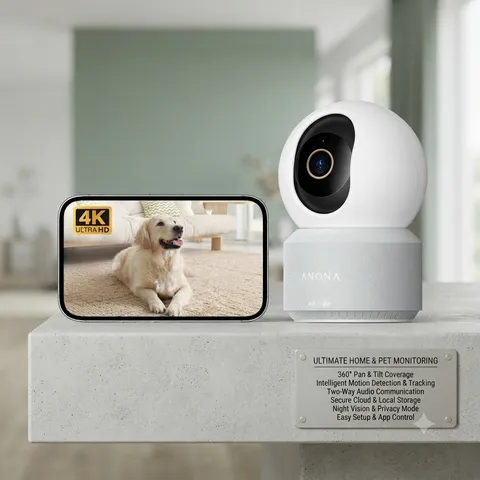 Anona HM1010 Pano 4K UHD Indoor Security Camera WiFi Auto Tracking Pet Baby