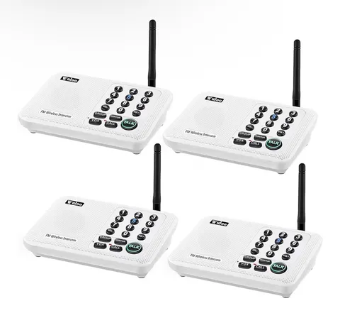 Wireless Intercom System for Home 5280 Feet Range 10 Channel 3 Code - 4 Pack