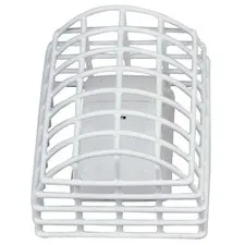 Detector Guard, Steel, Surface Mount, 5 3/4 in W x 7 in H x 4 1/2 in D, White