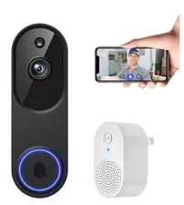 Wireless WiFi Video Doorbell Camera AI Motion Detection Two-Way Audio 