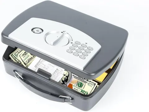 Safe Box 0.08 Cubic Feet Steel Security with Digital Keypad-Electronic for Home