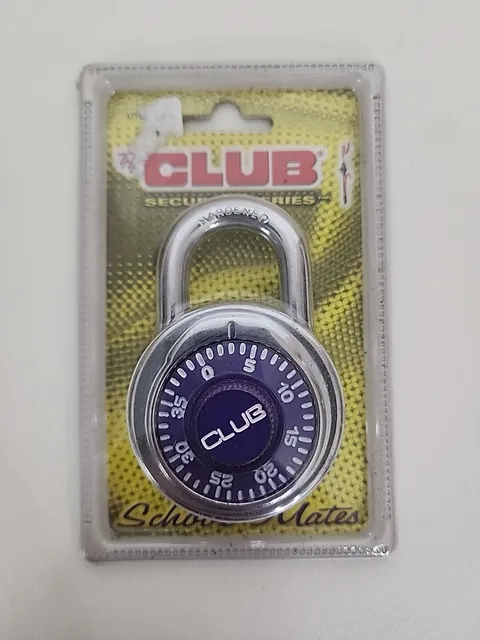 Club Model UTL885D Combination Padlock Purple School Mates