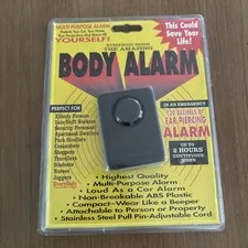 Body Alarm Personal Security Alarm, UP TO 2 HOURS CONTINUOUS SIREN