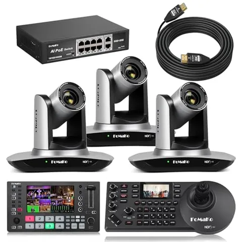 NDI PTZ Camera, AI Auto-Tracking Gen 3, 20X Optical Zoom,Kc608 Pro NDI PTZ Camer