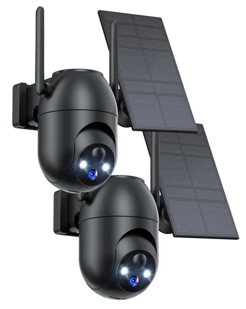 Security Cameras Wireless Outdoor Solar: 2K WiFi Camera for Home Security Sys...