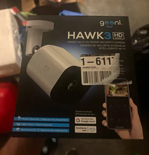 Geeni Hawk 3 1080p Outdoor Wi-Fi Camera Night Vision Motion 2-Way Alexa