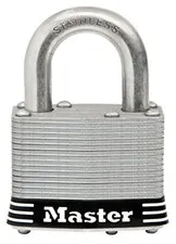 Master Lock Padlock, Laminated Stainless Steel Lock, 2 in. Wide, 5SSKAD