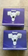BNIB Roku SmartHome Floodlight Camera SE Wi-Fi Connected Wired Surveillance Cam