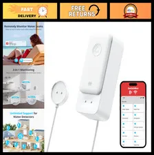 Smart Water Leak Detector Sensor, WiFi Alarm 100dB, IP67 Waterproof, App Alerts,