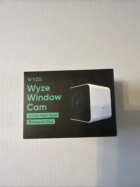 New - Wyze Window Cam, Color Night Vision, Reduced Glare, WYZEWCWH