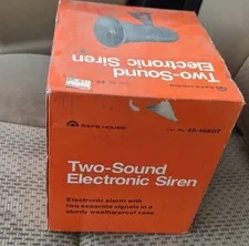 Safe House Indoor/Outdoor Two Sound Electronic Siren 49-488DT New Old