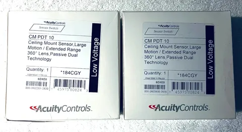 Lot of (2)- Acuity Ceiling Sensor CM PDT 10 *184CGY Large/Extended/360 Dual Tech