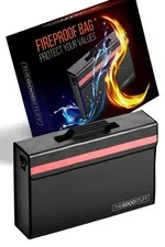 Fireproof Document Box for Legal Documents, Passports, Cash, and Contracts, 5...