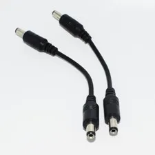 1pc 14cm DC Power 5.5x2.1mm Male To 5.5x2.1mm Male Straight Extension Cable