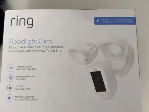 Ring Floodlight Cam Pro Outdoor Wired Wi-Fi 1080p Network Camera - White