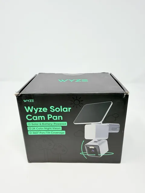 WYZE Solar Cam Pan (Flagship Model), AI Security Cameras Wireless White 