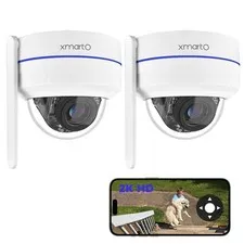 [2-Pack AI Tracking Ceiling CAM 2K HD Metal Dome PTZ Wireless Security Camera...