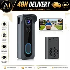 KAMEP Wireless Video Doorbell Camera 2K HD WiFi Chime Alexa
