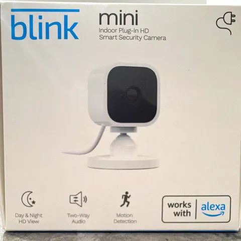 Blink Mini HD Wi‑Fi Indoor Plug‑In Camera Motion Detect 2‑Way Alexa