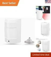 Smart Wired Motion Sensor - 12M Detection with High-Decibel Alarm Security