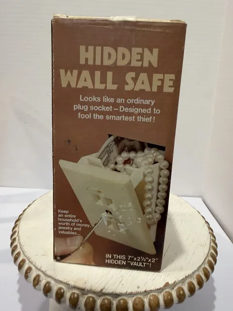 Vintage Hidden Wall Safe Security Electrical Outlet Receptacle Hide Valuables
