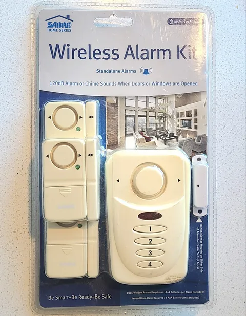 Sabre HS-WAK Wireless Alarm Kit 120dB Alarm 3 Stations Easy Install NOS 